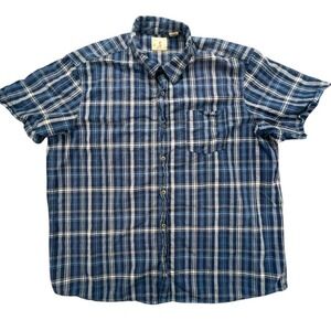 Y2K Red Head Brand Co. 3XL Short Sleeve Plaid Shirt Button Up‎ Casual